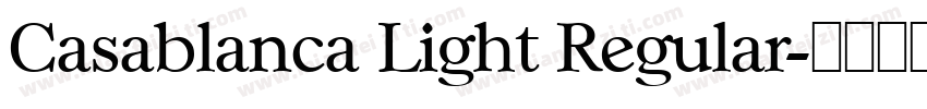 Casablanca Light Regular字体转换
